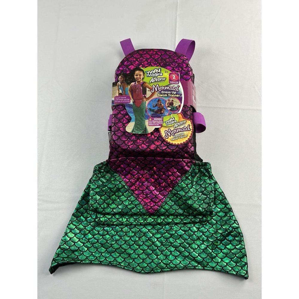 Nally Noggins Mermaid Dress Up Swim Trainer Kids Medium Large 35-55 Lbs